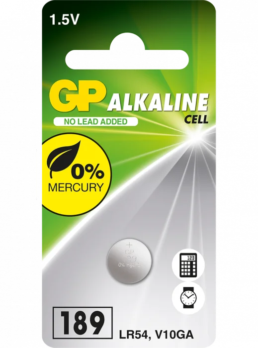 GP Alkaline knappcelle LR54/189/V10GA 1-pk v:3145002 GP Alkaline knappcelle LR54/189/V10GA 1-pk v:3145002