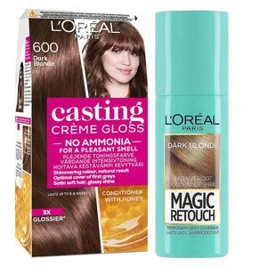 L’Oréal Paris Casting Creme Gloss 600 Mørk Blond og Magic Retouch Dark Blonde v:4126297 L’Oréal Paris Casting Creme Gloss 600 Mørk Blond og Magic Retouch Dark Blonde v:4126297