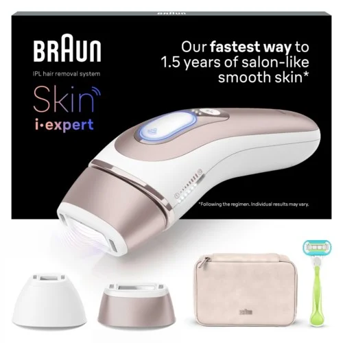 Braun IPL Skin i·expert At Home Hair Removal Free App Pouch Venus Razor 2 Heads PL7147 v:3652526