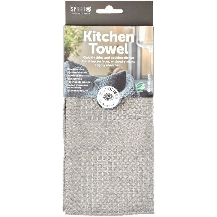 Smart Microfiber Kjøkkenhåndkle Lysegrå 40x60cm v:7090319