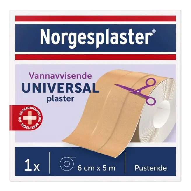 Norgesplaster Universal plaster, rull, 6 cm x 5 m - 1 stk. v:7795832