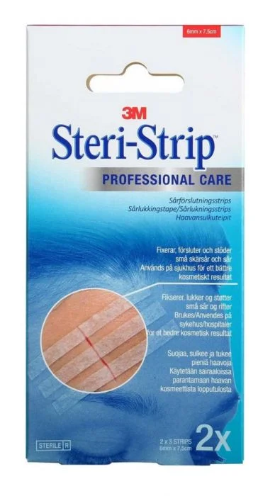 3M Steri-Strip 6x75mm Brun 2×3 Strips v:3019865 3M Steri-Strip 6x75mm Brun 2×3 Strips v:3019865