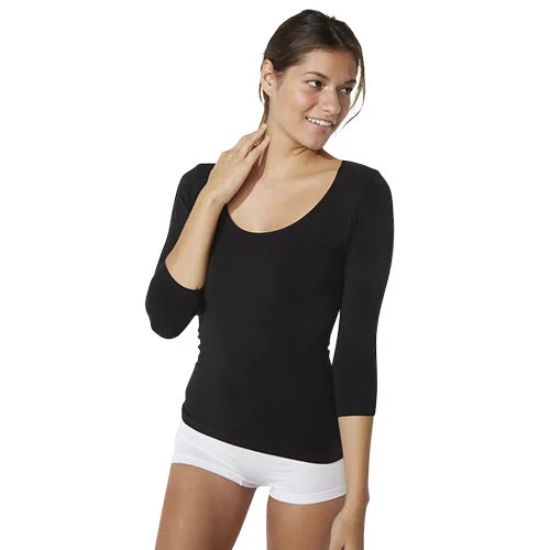 Scoop 3/4 Sleeve Top Svart | Str. S v:6483284 Scoop 3/4 Sleeve Top Svart | Str. S v:6483284