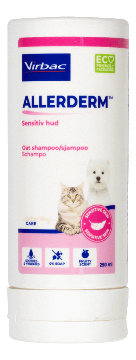 Virbac Allerderm Oat shampoo, lindrer og fugter - 250 ml v:2159787