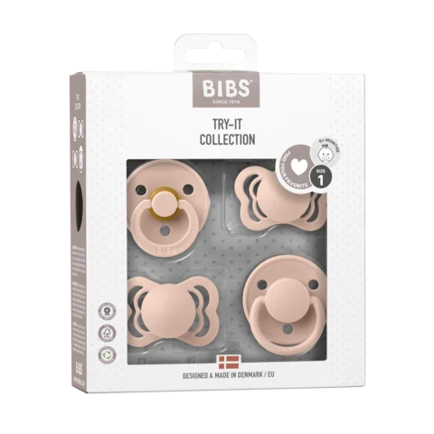 BIBS Try-it collection smokk blush 0 mnd+ 4 stk v:5538020