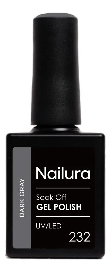 Nailura Gel Polish 232 - Dark Grey - 10 ml. v:8420797