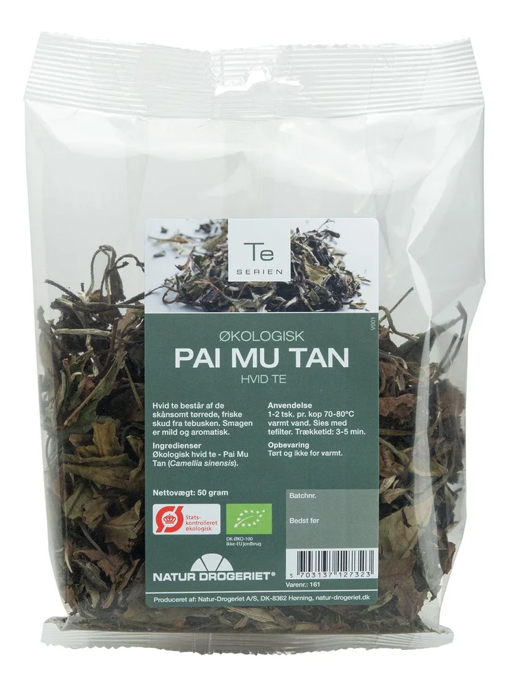 Natur-Drogeriet Pai Mu Tan Hvit Te Ø – 50 g v:3213366 Natur-Drogeriet Pai Mu Tan Hvit Te Ø – 50 g v:3213366