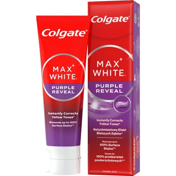 Colgate Max White Purple Reveal Tannkrem 75 ml v:7205259 Colgate Max White Purple Reveal Tannkrem 75 ml v:7205259