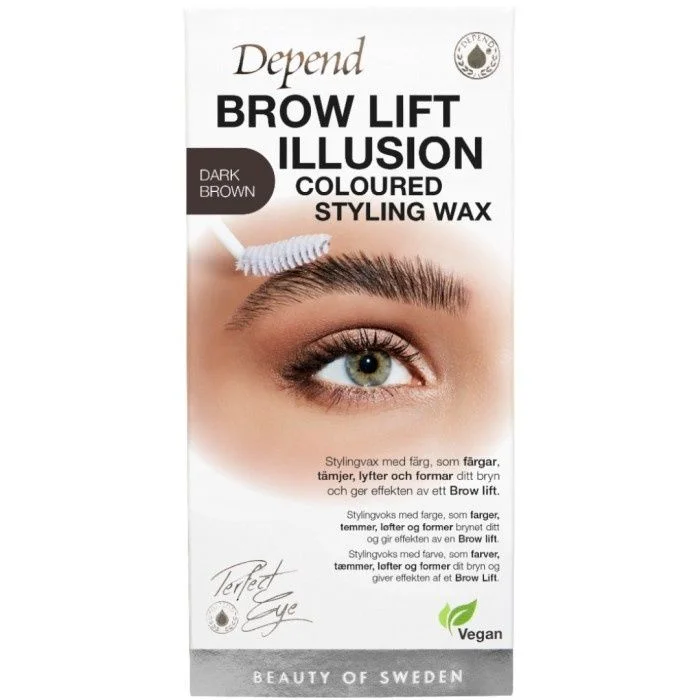 Depend brow illusion wax dark brown 6 g – stylingvoks til bryn v:1630940 Depend brow illusion wax dark brown 6 g – stylingvoks til bryn v:1630940