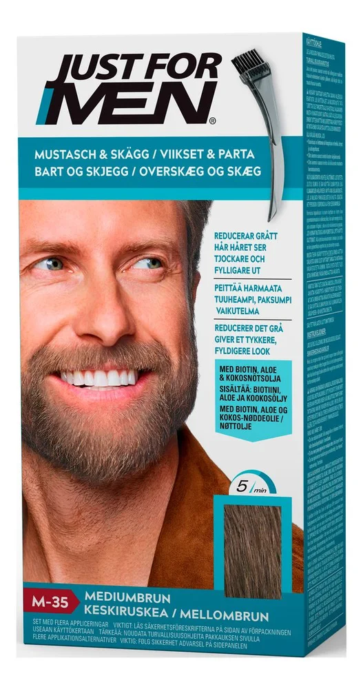 Just For Men Skjeggfarge Mediumbrun - 1 stk. v:1697066
