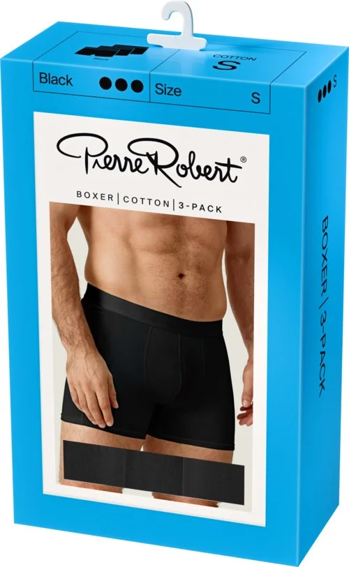 Pierre Robert Cotton Boxer Men X3 Black XXL v:5659089