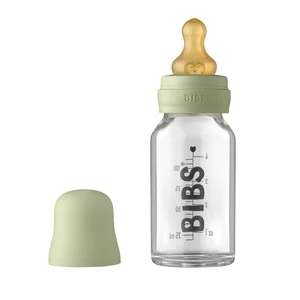 BIBS Baby Glass Bottle Complete Set Latex Sage 110ml v:6136077 BIBS Baby Glass Bottle Complete Set Latex Sage 110ml v:6136077