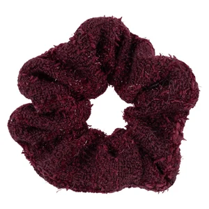 DARK Tweed Scrunchie Bordeaux v:6826236