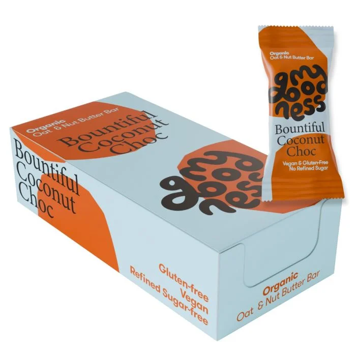 My Goodness Bountiful Coconut ChocOat & Nut Butter Bar 30 g 15 stk v:6731351 My Goodness Bountiful Coconut ChocOat & Nut Butter Bar 30 g 15 stk v:6731351