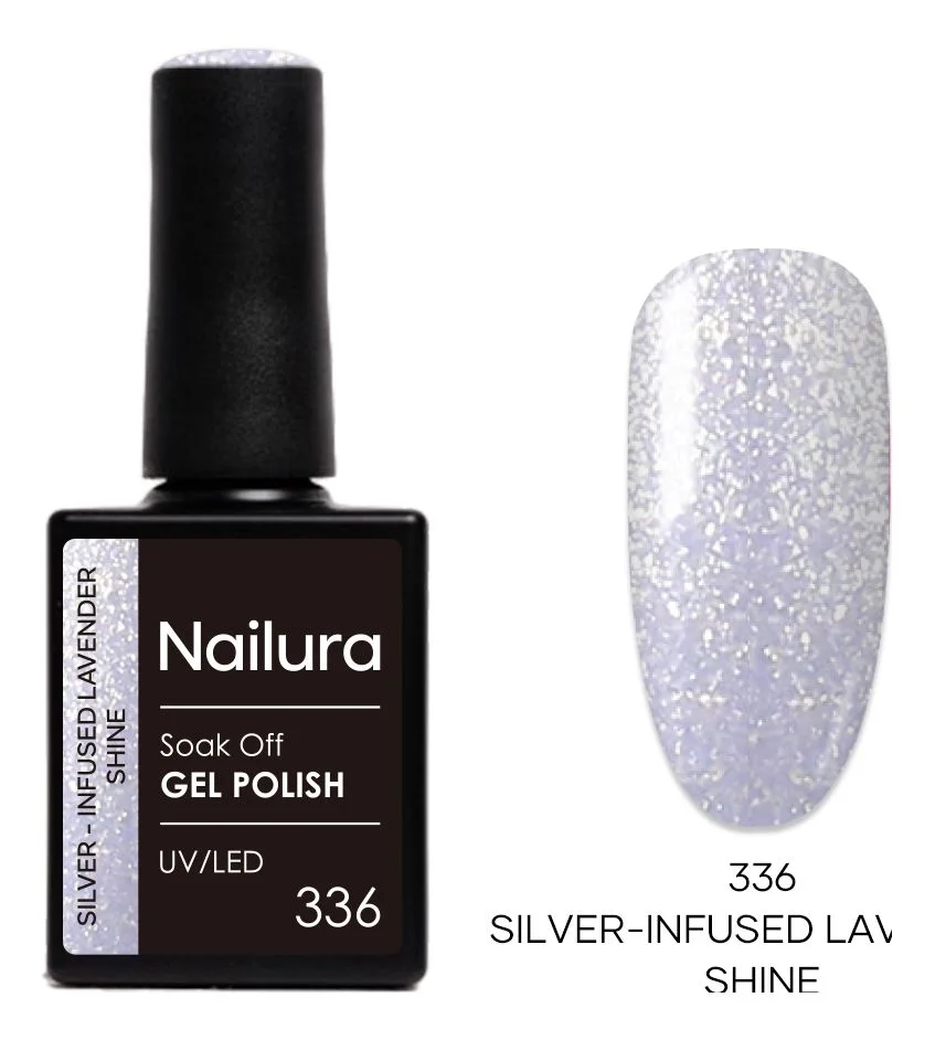 Nailura Gel Polish 336 - Silver Infused Lavender Shine - 10 ml. v:1701679