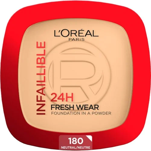 Loreal Paris Infaillible 24H Fresh Wear Foundation in a Powder 180 Neutral Undertone v:3436440