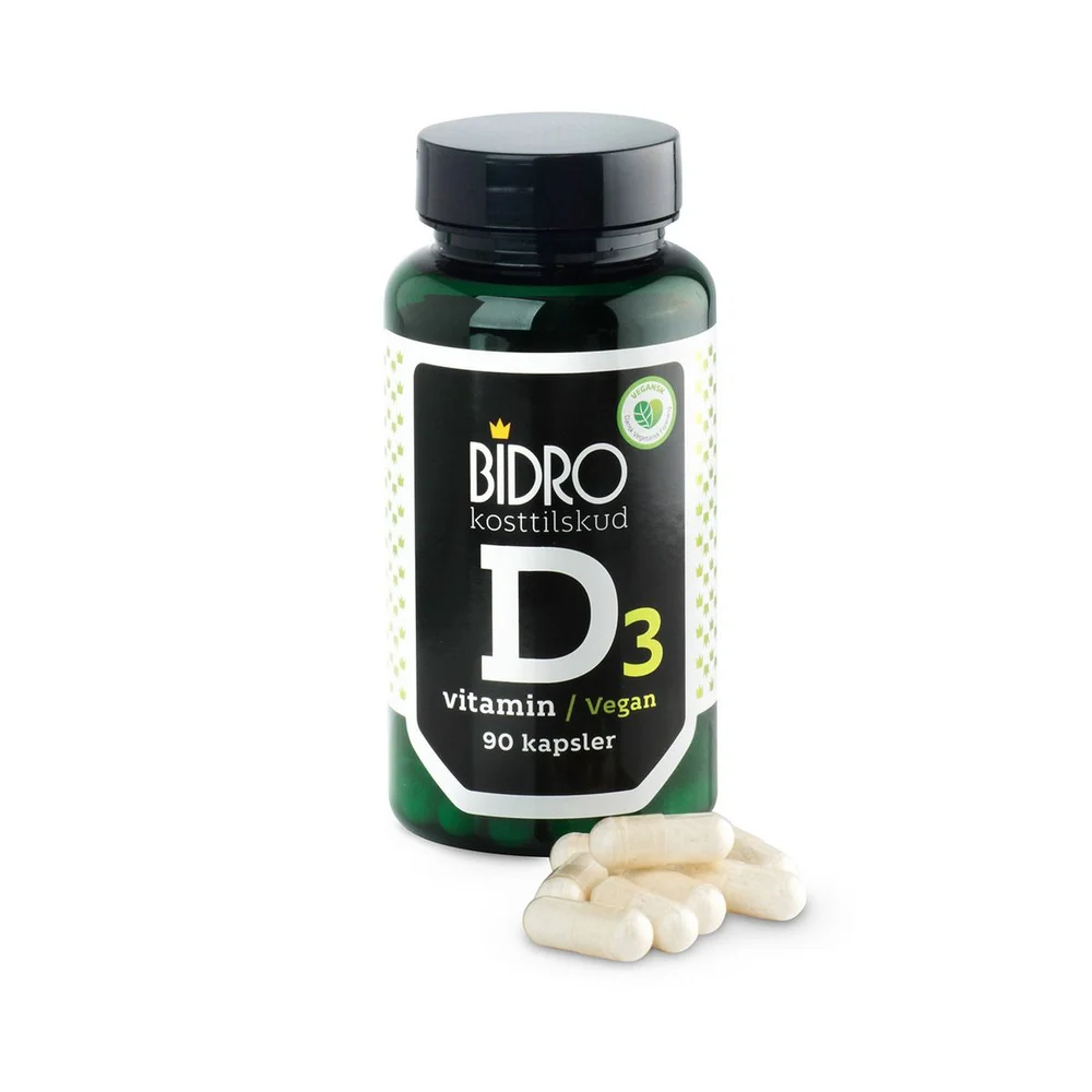 Bidro Vegansk D-vitamin 80 µg – 90 kaps. v:3513356 Bidro Vegansk D-vitamin 80 µg – 90 kaps. v:3513356