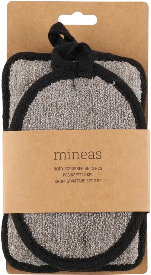 Mineas Body Scrubber Black 2 Pcs Black v:7365118