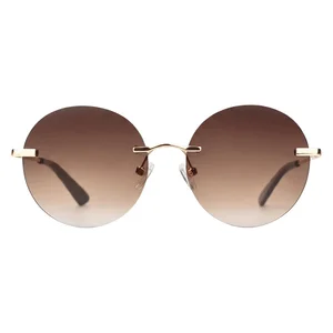 GLAS Grace Gold Rimless Sunglasses v:4362707 GLAS Grace Gold Rimless Sunglasses v:4362707