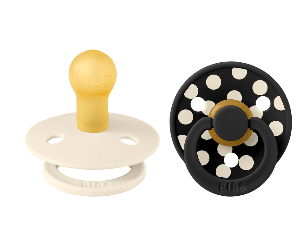 BIBS Pacifier Studio Colour Latex Polka Str. 1 Ivory/Black – 2 stk. v:6470003 BIBS Pacifier Studio Colour Latex Polka Str. 1 Ivory/Black – 2 stk. v:6470003
