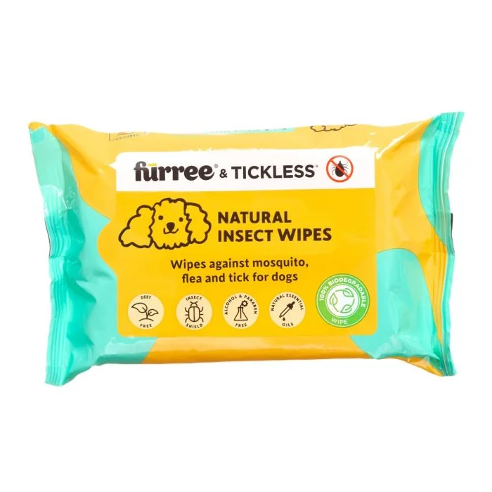 Fürree & Tickless Natural Insect Wipes Pet 20 stk v:7355625 Fürree & Tickless Natural Insect Wipes Pet 20 stk v:7355625