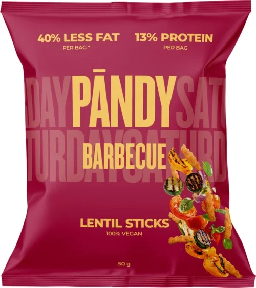 Pändy Lentil Sticks Barbecue 50 g v:9154395 Pändy Lentil Sticks Barbecue 50 g v:9154395