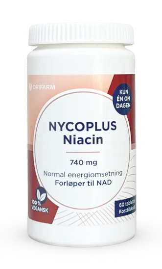 Nycoplus Niacin 740 mg – For energiomsetning og mindre tretthet v:2811229 Nycoplus Niacin 740 mg – For energiomsetning og mindre tretthet v:2811229