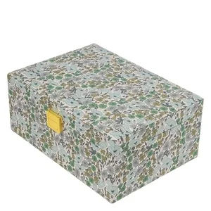 Bon Dep Jewelry Box Square MW Liberty Poppy And Daisy Teal v:8801691