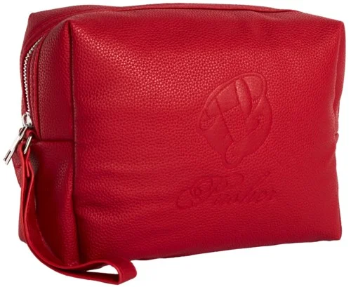 Pusher Toiletery Bag Vegan Leather Red v:9171836