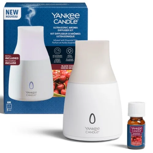 Yankee Candle Black Cherry Ultrasonic Aroma Diffuser Starter Kit v:9789553