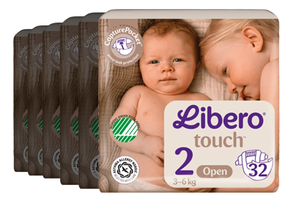 Libero Touch 2 Åpen Bleie – 6 x 32 stk. v:4599245 Libero Touch 2 Åpen Bleie – 6 x 32 stk. v:4599245