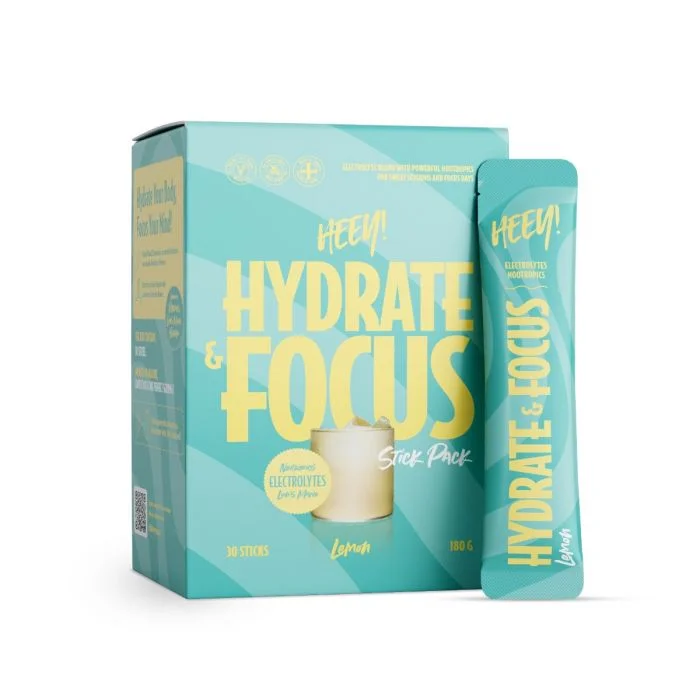Heey! Hydrate & Focus Electrolytes Lemon Stick Pack 30 x 6g v:7246598 Heey! Hydrate & Focus Electrolytes Lemon Stick Pack 30 x 6g v:7246598