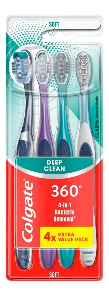 Colgate 360 Deep Clean Tannbørste soft – 4 stk. v:7038333 Colgate 360 Deep Clean Tannbørste soft – 4 stk. v:7038333
