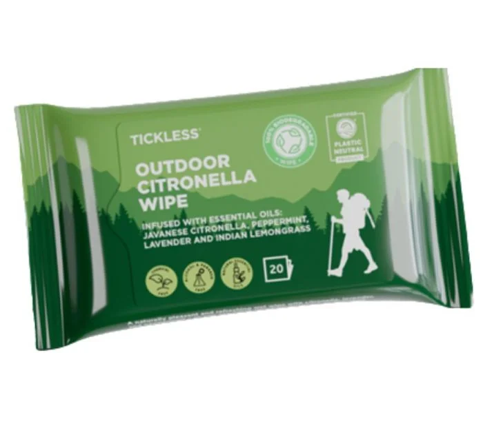 Tickless Outdoor Citronella Wipes 20 stk v:4808268 Tickless Outdoor Citronella Wipes 20 stk v:4808268