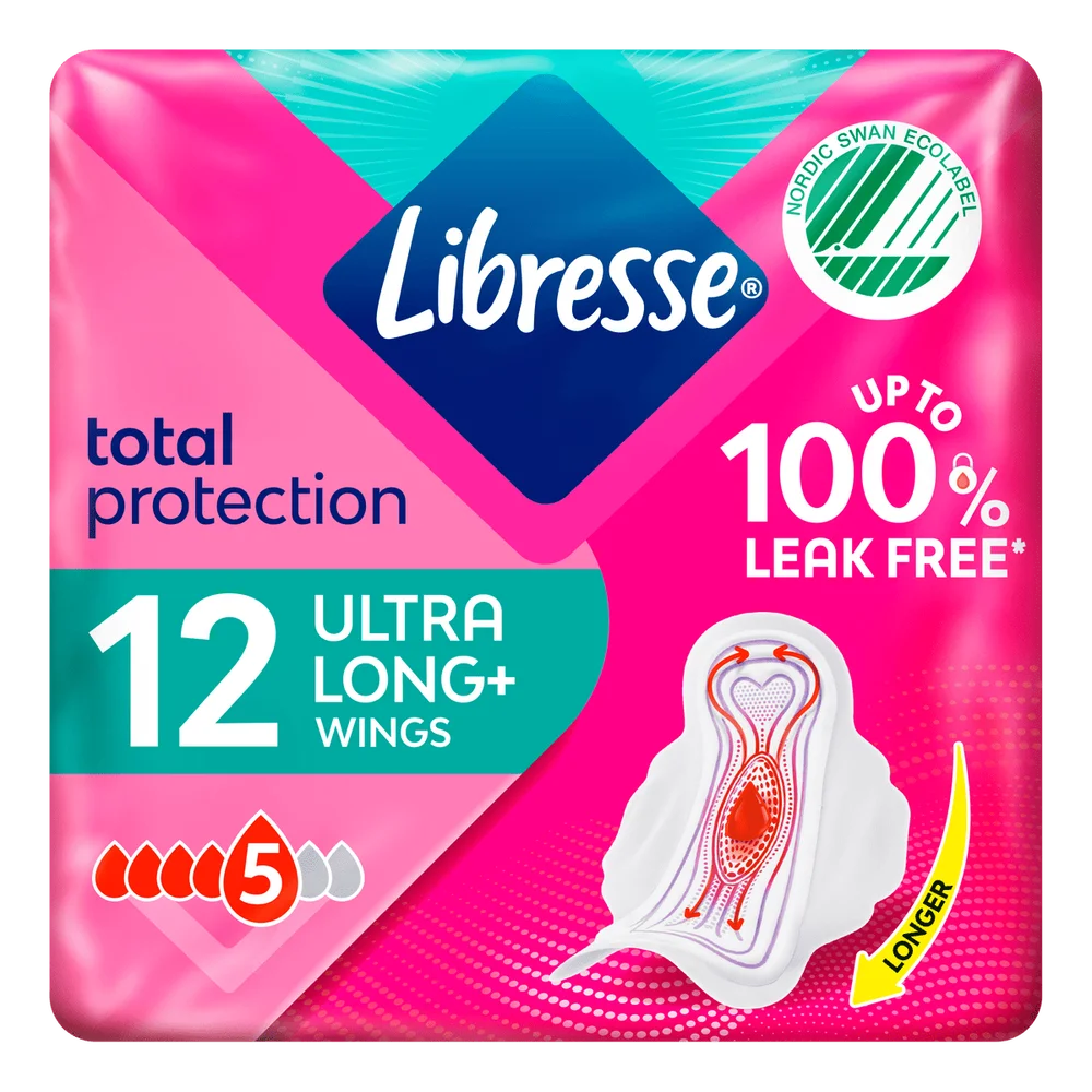 Libresse Freshness & Protection Ultra Long+ - 12 stk v:7920212