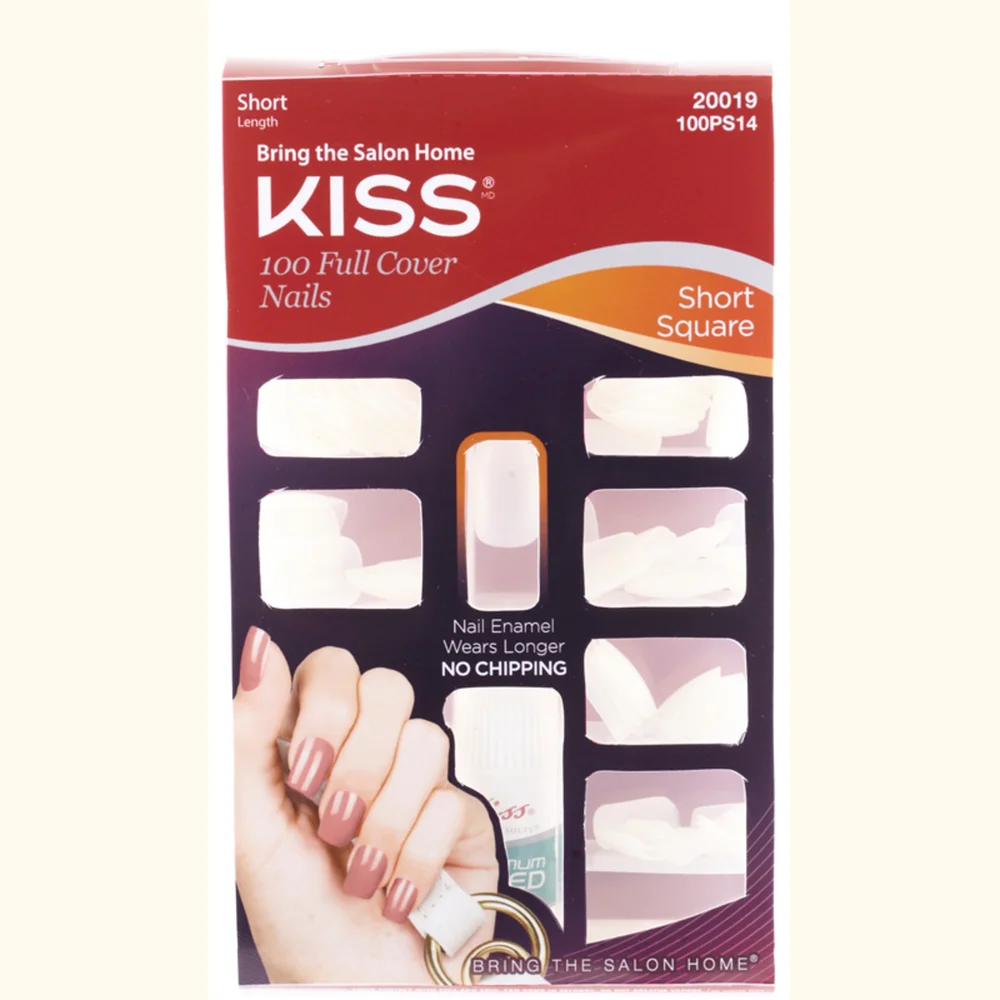 100 Full Cover Artificial Nails Active Square – Kiss v:4555839 100 Full Cover Artificial Nails Active Square – Kiss v:4555839