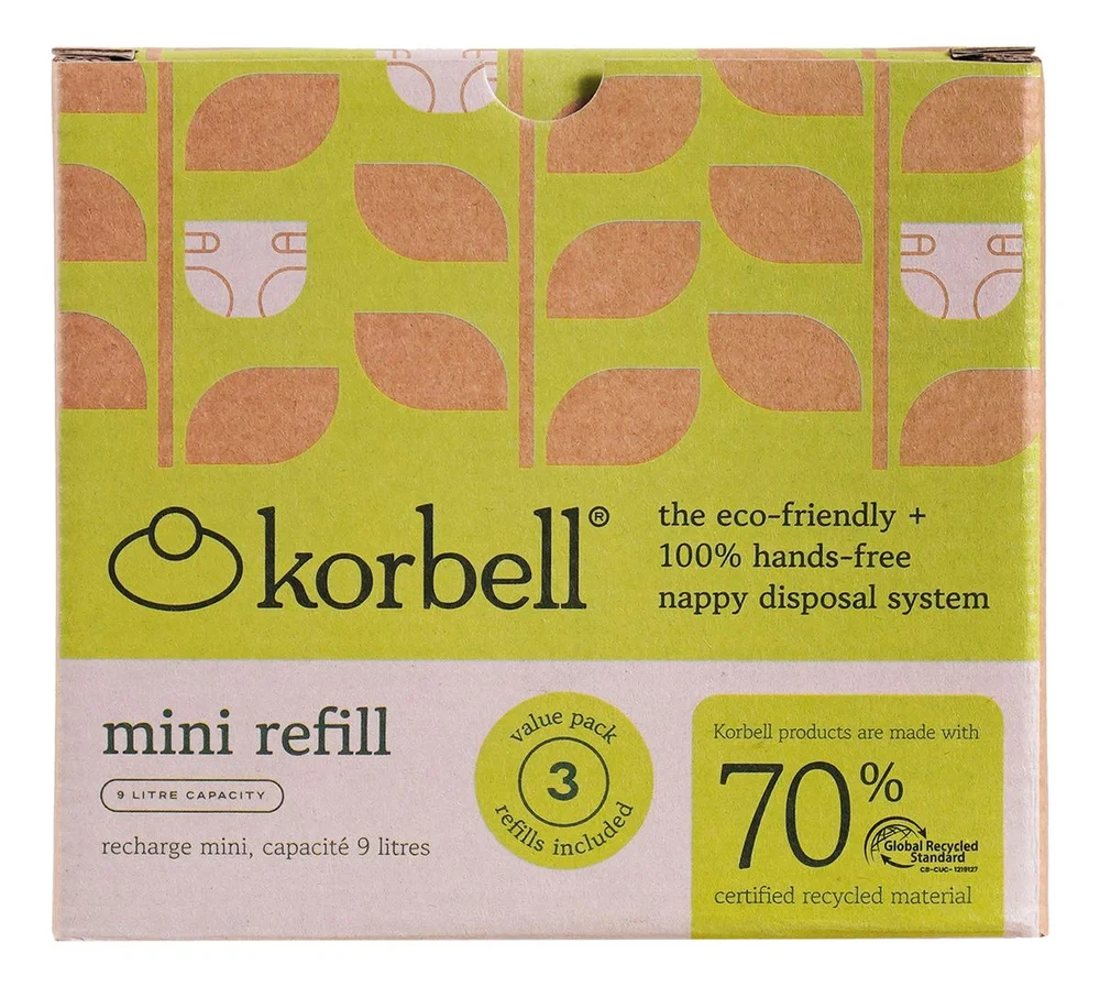 Korbell Refill til Mini Bleiebøtte - 3 pakning v:1930004
