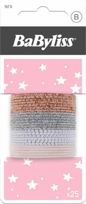 BaByliss KIDS hårstrikker glitter 25 stk v:5715628