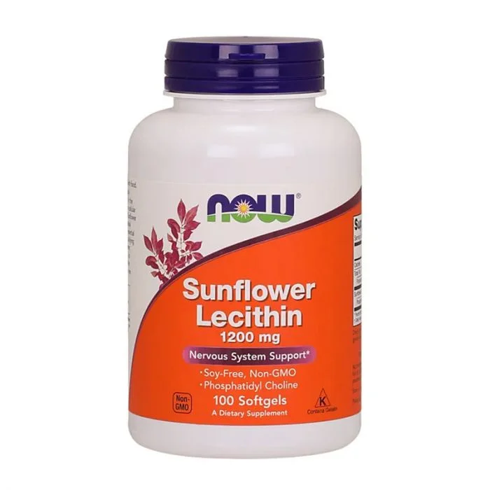 Now Sunflower Lecithin 1200 mg 100 Kapsler v:5477112 Now Sunflower Lecithin 1200 mg 100 Kapsler v:5477112