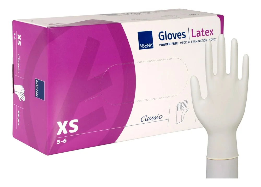 Abena Classic Powder-Free Latex Gloves Nature - 100 stk. v:3535037