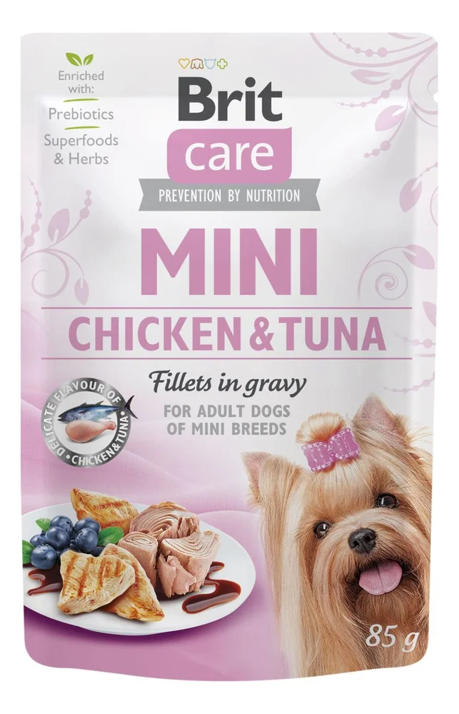 Brit Mini med kylling og tunfisk i saus – 85 g. v:8877609 Brit Mini med kylling og tunfisk i saus – 85 g. v:8877609
