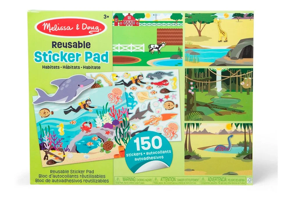 Melissa & Doug Klistremerkehefte Gjenbrukbart – Dyrenes habitater – 1 stk. v:8105575 Melissa & Doug Klistremerkehefte Gjenbrukbart – Dyrenes habitater – 1 stk. v:8105575