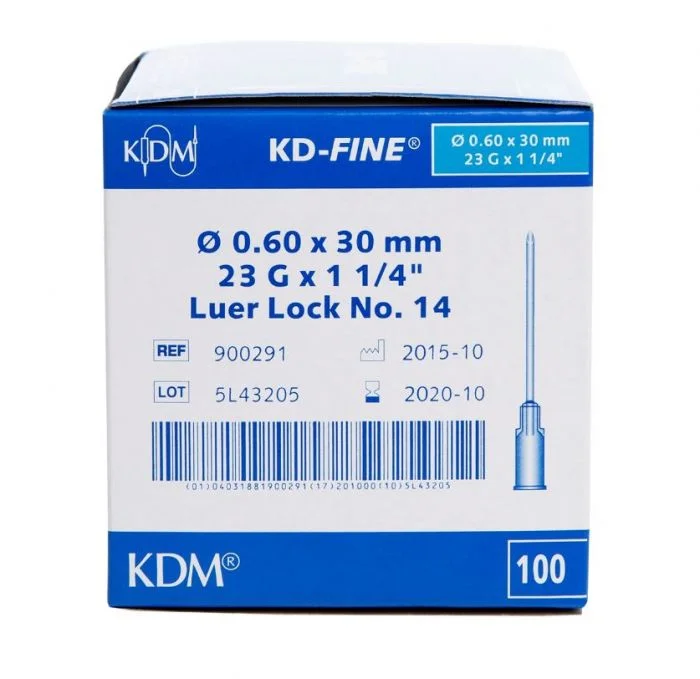 KDM KD-Fine kanyle 23G 30mm blå 100 stk v:9967740 KDM KD-Fine kanyle 23G 30mm blå 100 stk v:9967740