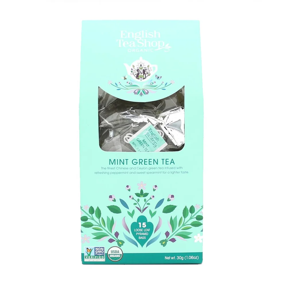 Mint Green Tea fra English Tea Shop Ø – 15 pyramideposer v:3214408 Mint Green Tea fra English Tea Shop Ø – 15 pyramideposer v:3214408