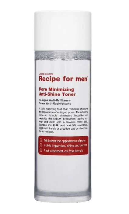 Recipe for men Pore Minimizing Anti-Shine Toner 100 ml v:1711136 Recipe for men Pore Minimizing Anti-Shine Toner 100 ml v:1711136