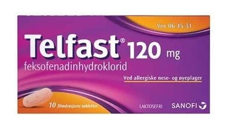 Telfast 120 mg tabletter 10 stk v:1679525 Telfast 120 mg tabletter 10 stk v:1679525