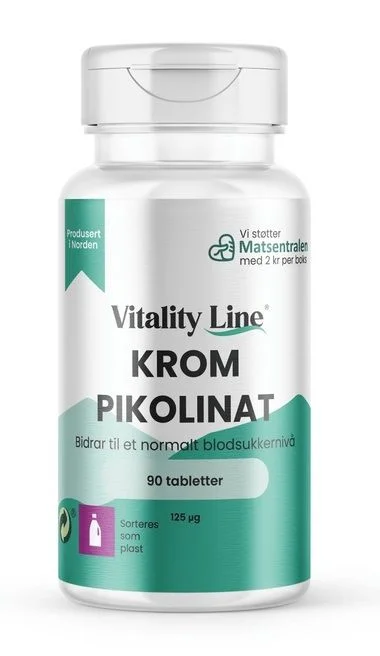 Vitality Line Krom Pikolinat 90 Tabletter v:6864829 Vitality Line Krom Pikolinat 90 Tabletter v:6864829