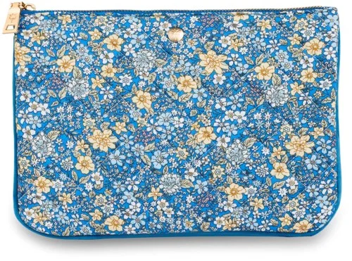 Fan Palm Blue Flower Clutch v:6499518