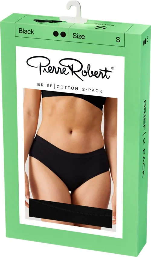 Pierre Robert Brief Cotton X2 Women Black XXL v:7257718