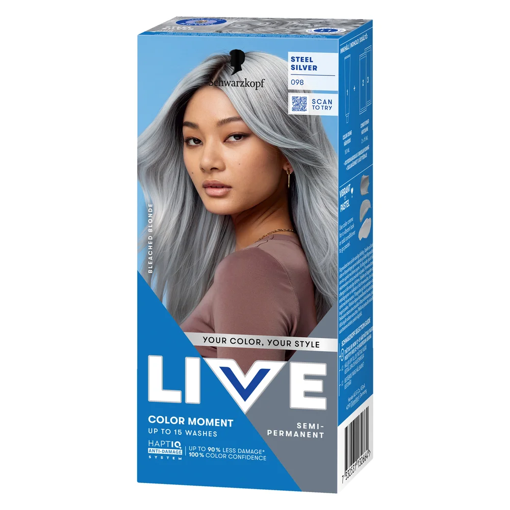 Schwarzkopf Live UB 98 Steel Silver v:1437409 Schwarzkopf Live UB 98 Steel Silver v:1437409